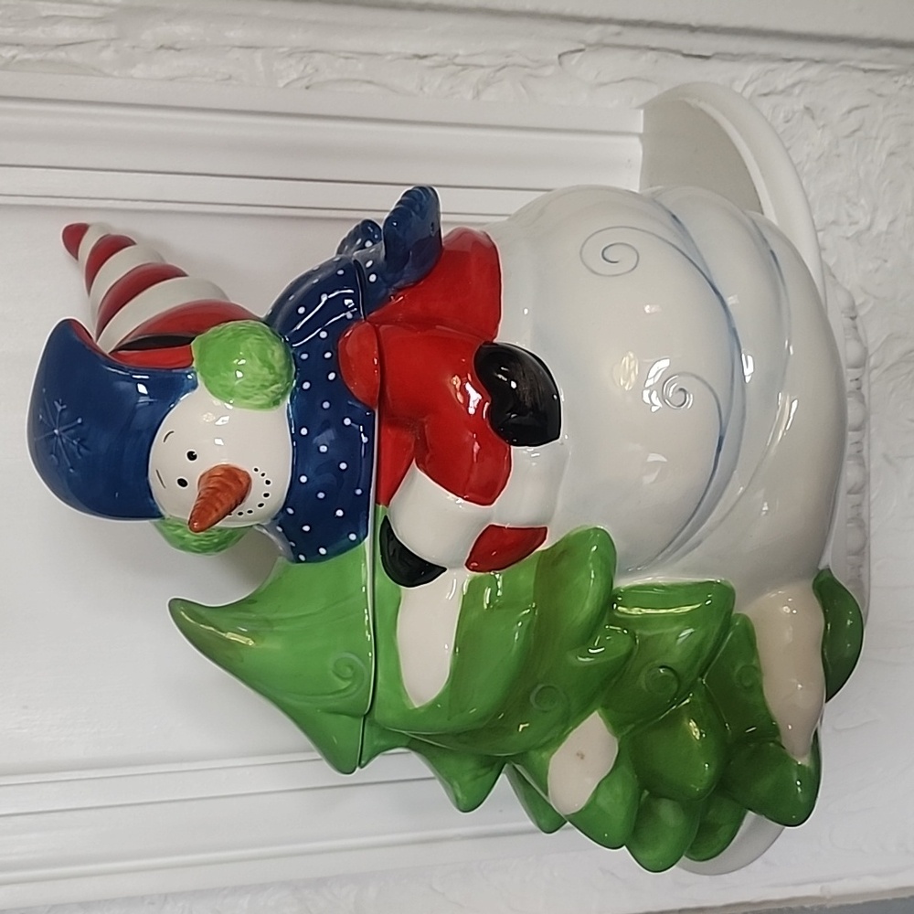 ZRIKE Ceramic BLIZZARD 11.5" Cookie Jar, brand new in box